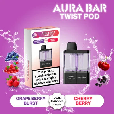 Aura Bar Twist 40k Puffs Pre-Filled Pods | Only £7.49 | Any 3 For £20.99 | only £7.49 | Cheapest Vape Shop in Uk