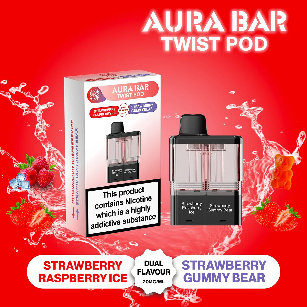 Aura Bar Twist 40k Puffs Pre-Filled Pods | Only £7.49 | Any 3 For £20.99 | only £7.49 | Cheapest Vape Shop in Uk