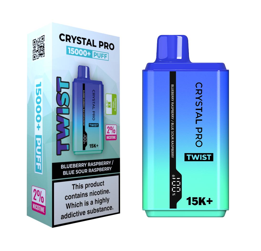 Crystal Pro Twist 15000 Puffs Pre-filled Vape kit - Box of 10 | only £78.99 | Cheapest Vape Shop in Uk