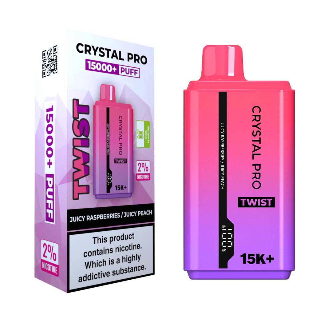 Crystal Pro Twist 15000 Puffs Pre-filled Vape kit - Box of 10 | only £78.99 | Cheapest Vape Shop in Uk