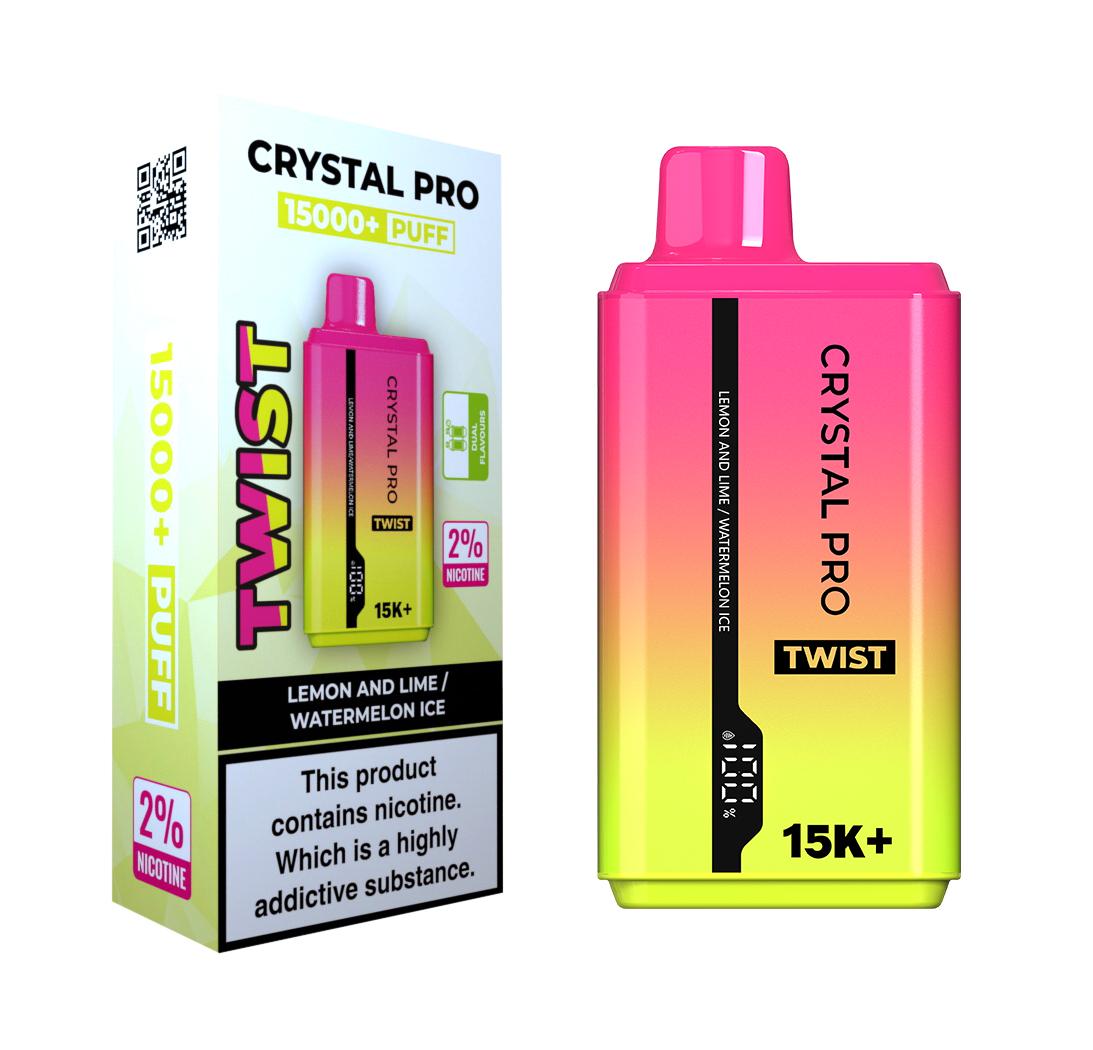 Crystal Pro Twist 15000 Puffs Pre-filled Vape kit - Box of 10 | only £78.99 | Cheapest Vape Shop in Uk