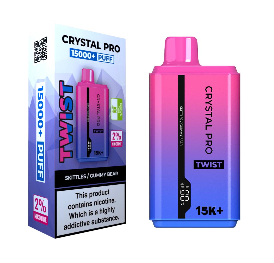 Crystal Pro Twist 15000 Puffs Pre-filled Vape kit - Box of 10 | only £78.99 | Cheapest Vape Shop in Uk