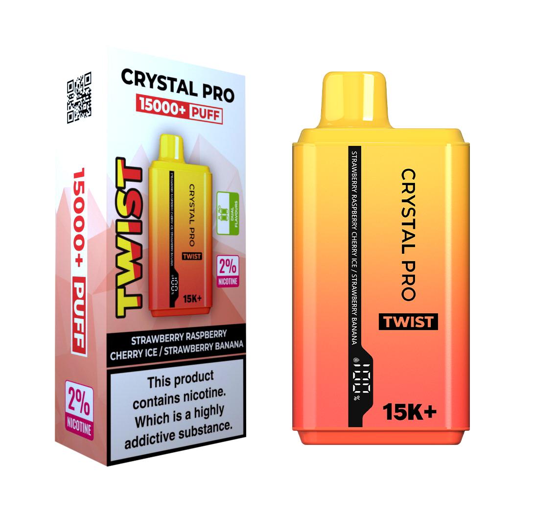 Crystal Pro Twist 15000 Puffs Pre-filled Vape kit - Box of 10 | only £78.99 | Cheapest Vape Shop in Uk
