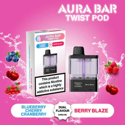 Aura Bar Twist 40k Puffs Pre-Filled Pods | Only £7.49 | Any 3 For £20.99 | only £7.49 | Cheapest Vape Shop in Uk