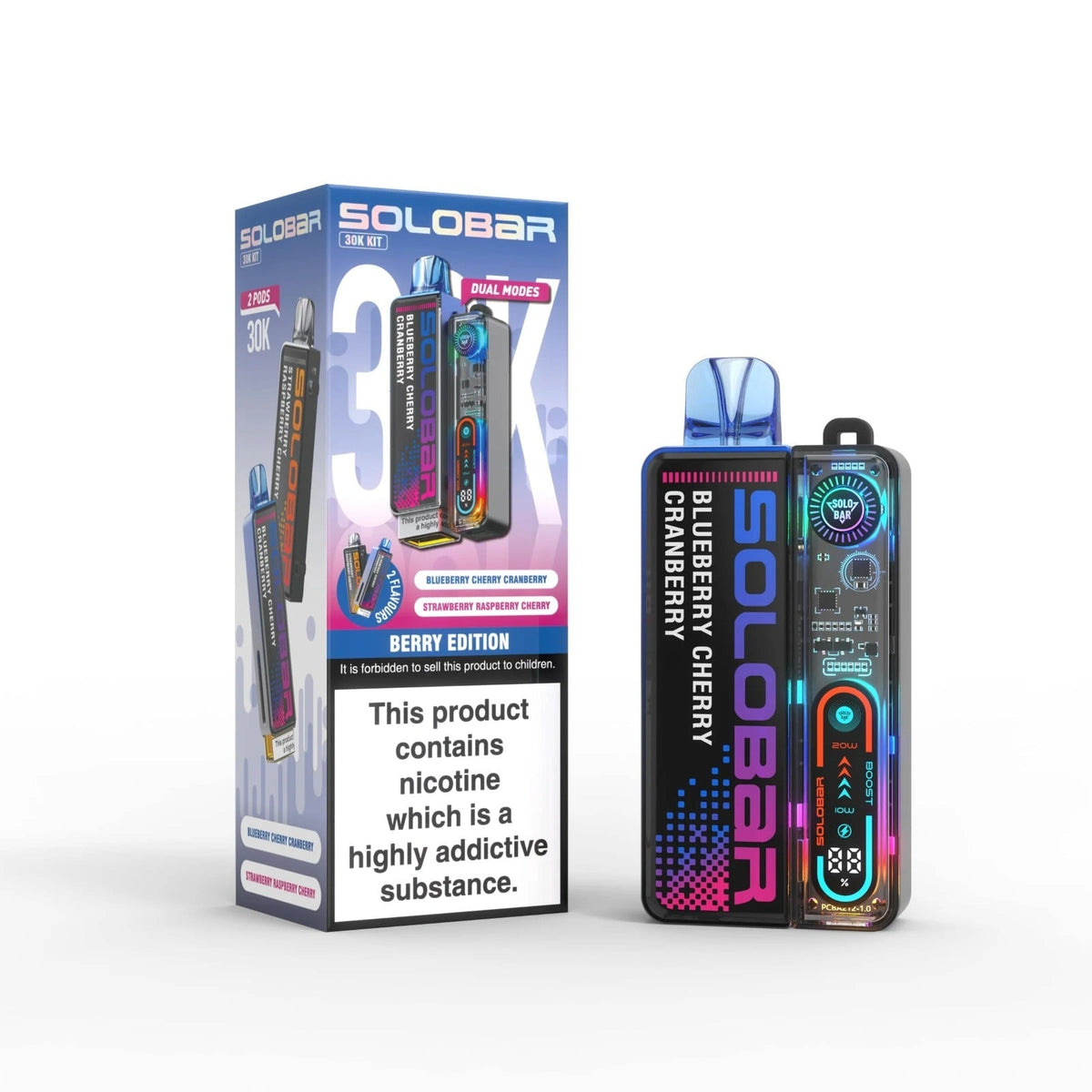 SOLOBAR 30K PREFILLED POD VAPE KIT | Only £10.99 | Any 3 For £33 | only £11.99 | Cheapest Vape Shop in Uk