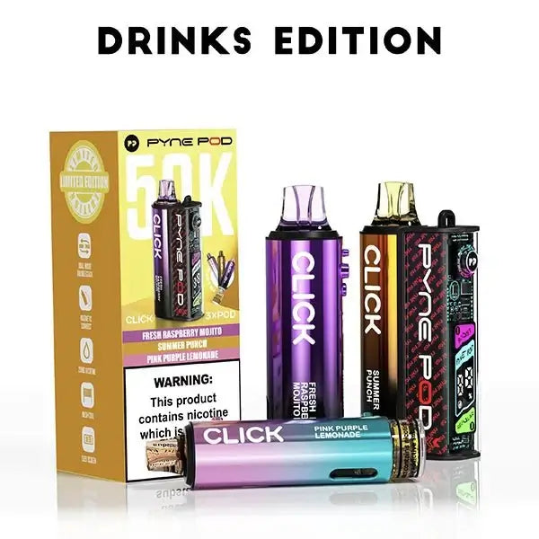 Pyne Pod Click 50K Prefilled Vape | TPD - Box of 10 | only £90.99 | Cheapest Vape Shop in Uk