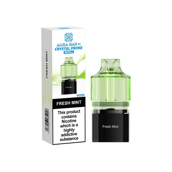Crystal Prime Aura Bar 10k Replacement Pods - Box of 10 | only £47.25 | Cheapest Vape Shop in Uk