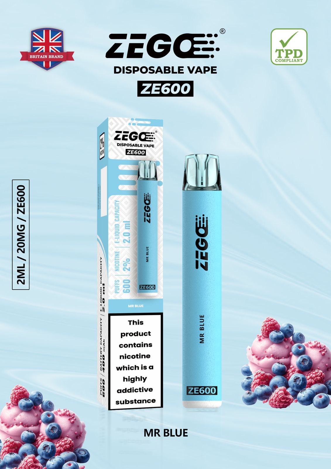 Zego ZE600 - Box of 10 | only £19.99 | Cheapest Vape Shop in Uk