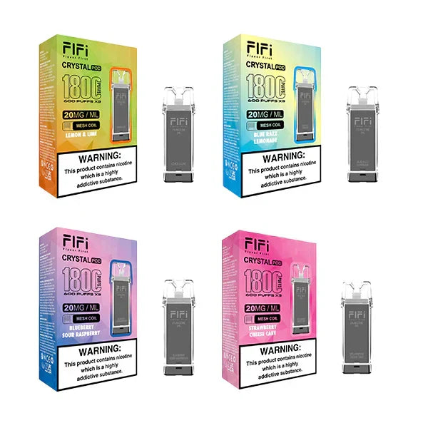 Flfi Crystal Replacement Vape Pods 1800 Puffs- Box of 10 | only £74.00 | Cheapest Vape Shop in Uk