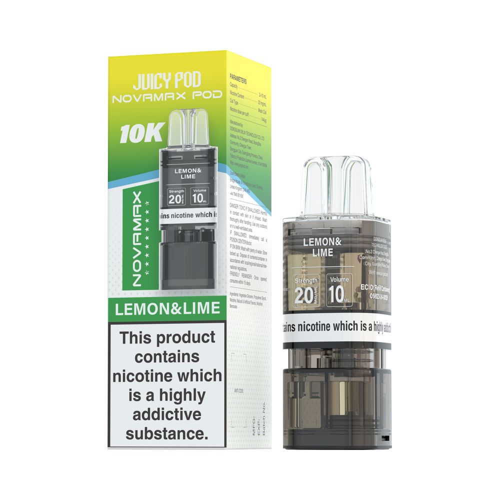 Juicy Pod NovaMax 10K Prefilled Pods - Box Of 10 | only £46.99 | Cheapest Vape Shop in Uk