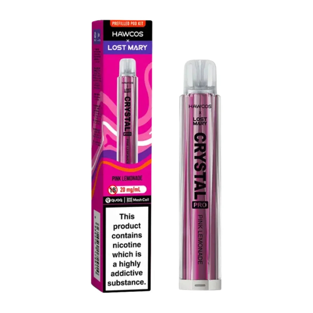 Hawcos x Lost Mary Crystal Pro 600 Prefilled Pod Kit-Box of 10 | only £39.99 | Cheapest Vape Shop in Uk