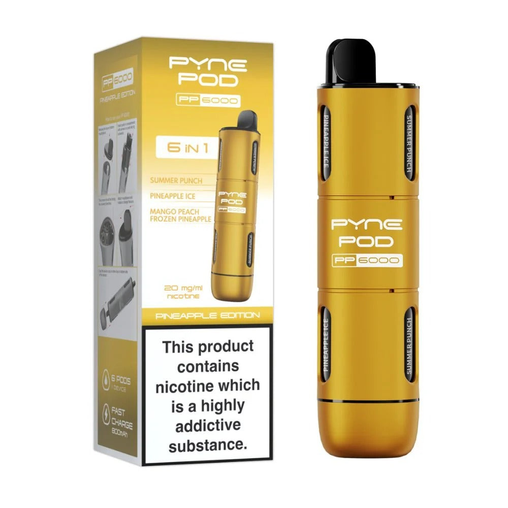 Pyne Pod 6 in 1 PP6000 Prefilled Pod Kit | Up to 6000 Puffs| only £6.99 | Cheapest Vape Shop in Uk