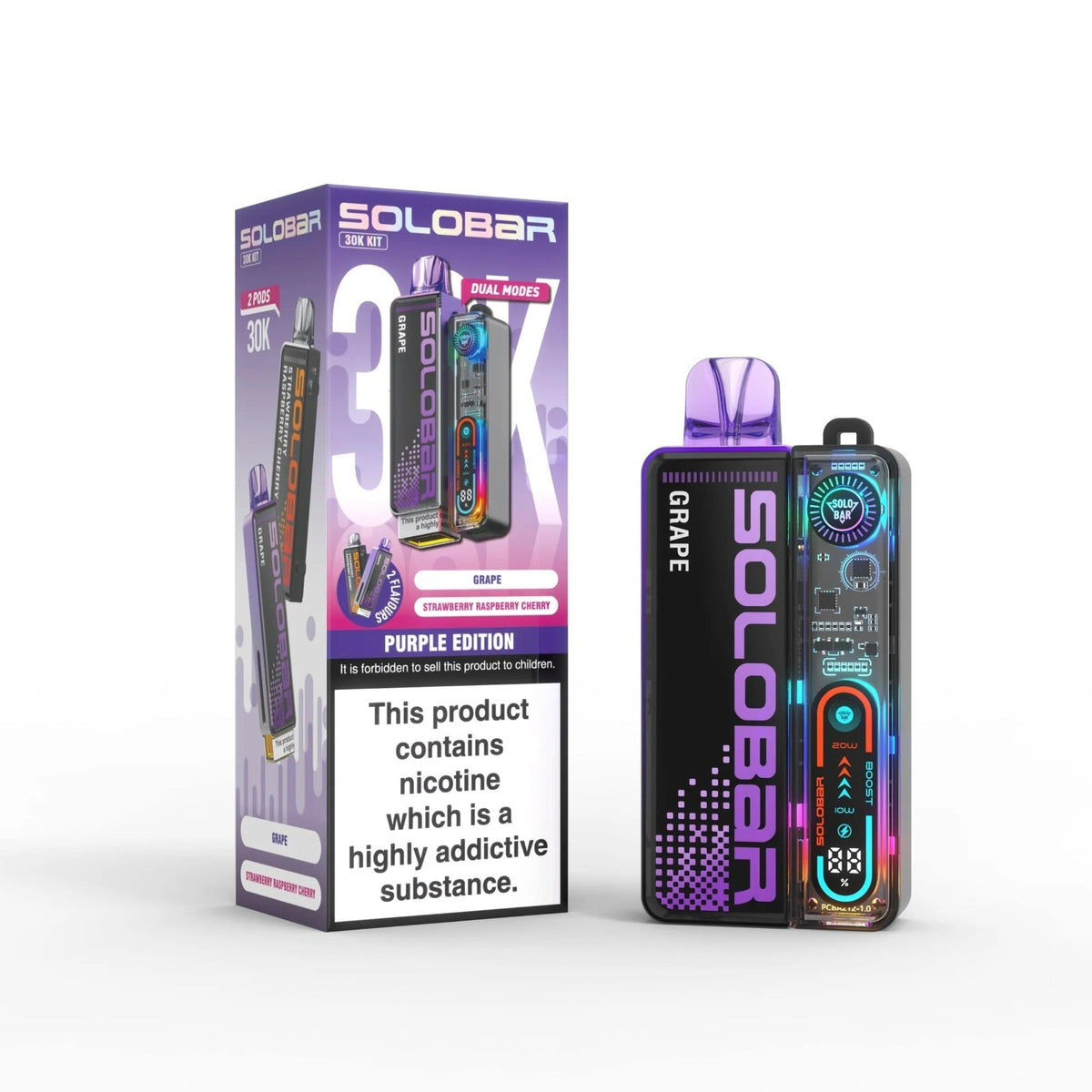 SOLOBAR 30K PREFILLED POD VAPE KIT | Only £10.99 | Any 3 For £33 | only £11.99 | Cheapest Vape Shop in Uk