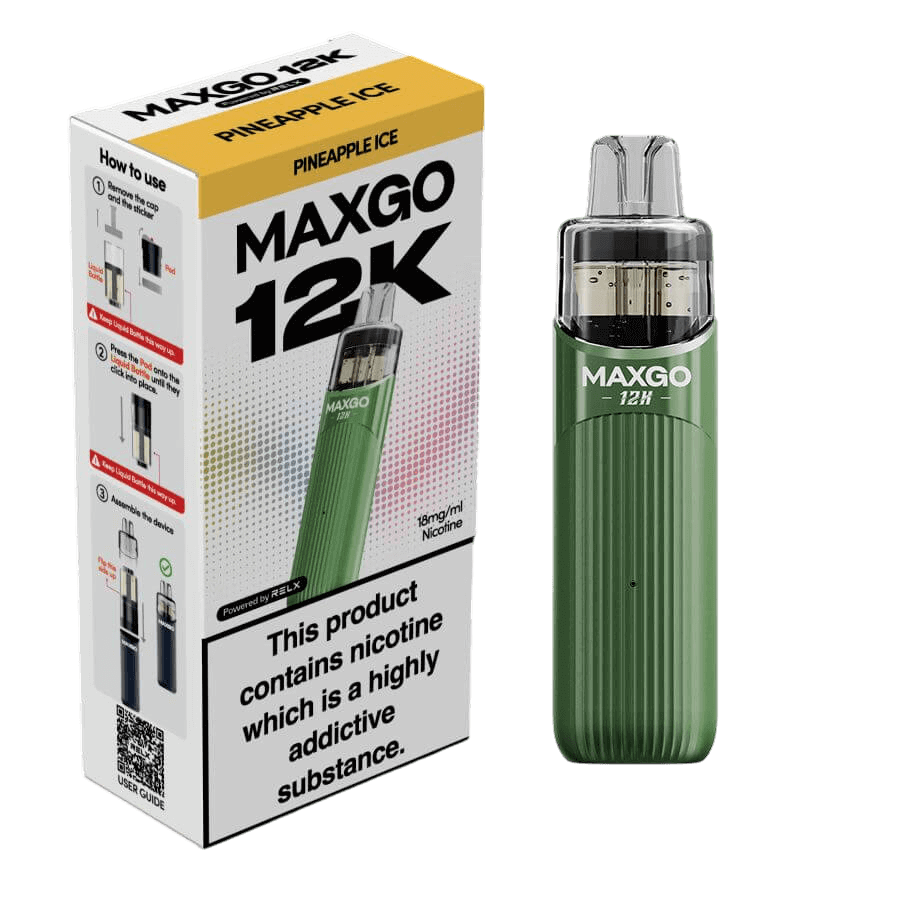 RELX MAXGO 12k Pre-Filled Pod Kit TPD Compliant - Pack Of 3 | only £25.99 | Cheapest Vape Shop in Uk
