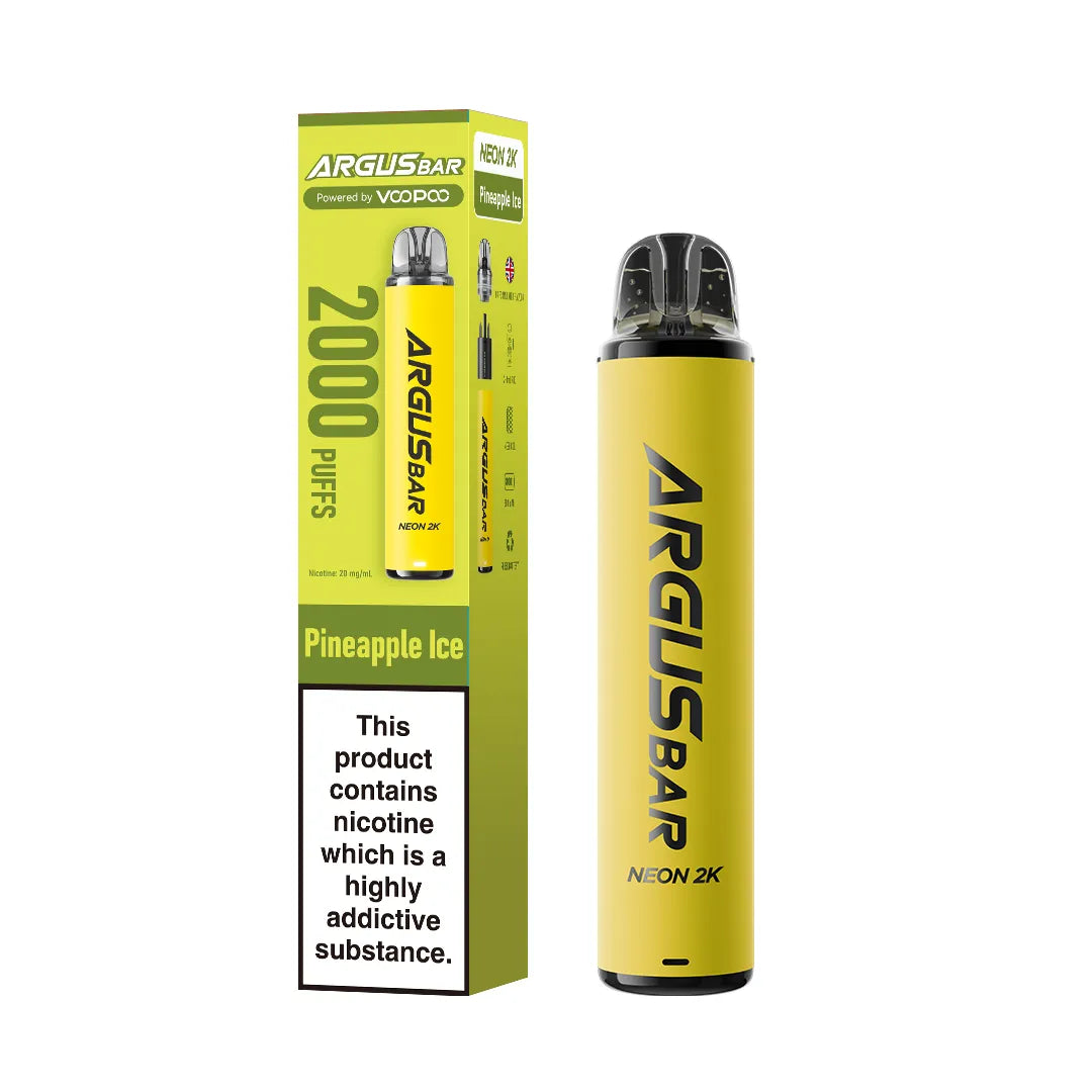 VooPoo Argus Bar Neon 2K Prefilled Kit | only £6.99 | Cheapest Vape Shop in Uk