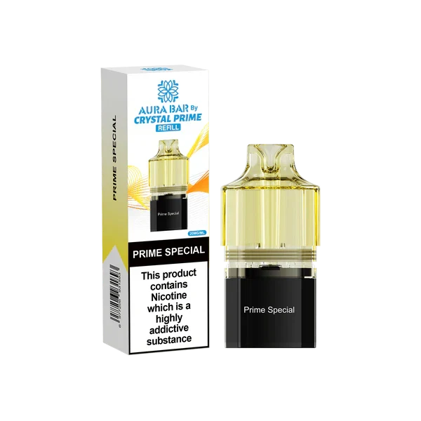 Crystal Prime Aura Bar 10k Replacement Pods - Box of 10 | only £47.25 | Cheapest Vape Shop in Uk