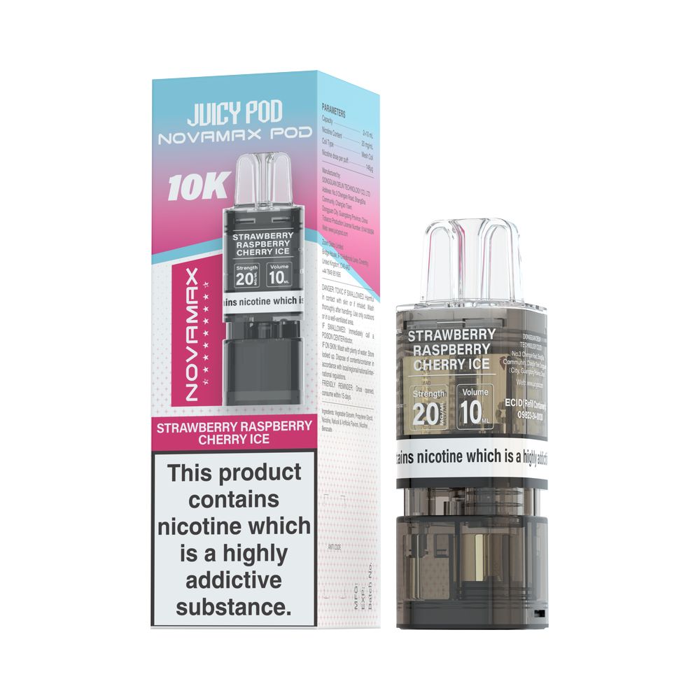 Juicy Pod NovaMax 10K Prefilled Pods - Box Of 10 | only £46.99 | Cheapest Vape Shop in Uk