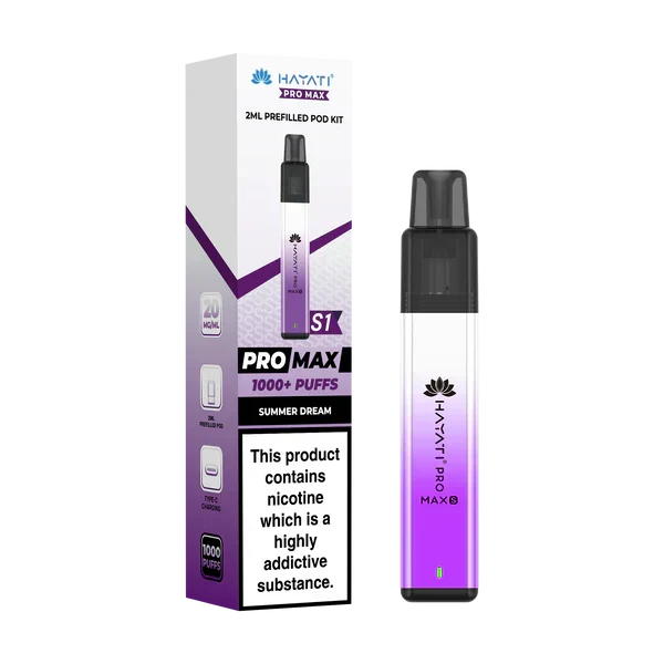 Hayati Pro Max S1 1000+ Puff Pre-Filled Pod Kit | only £5.99 | Cheapest Vape Shop in Uk