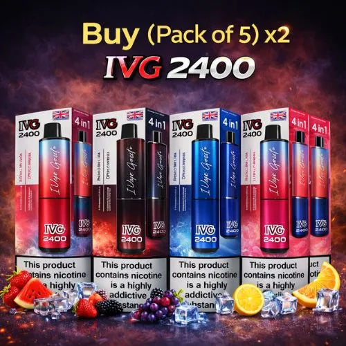 IVG 2400 Puffs Rechargeable Pod Vape Kit | Up to 2400 Puffs| only £6.99 | Cheapest Vape Shop in Uk