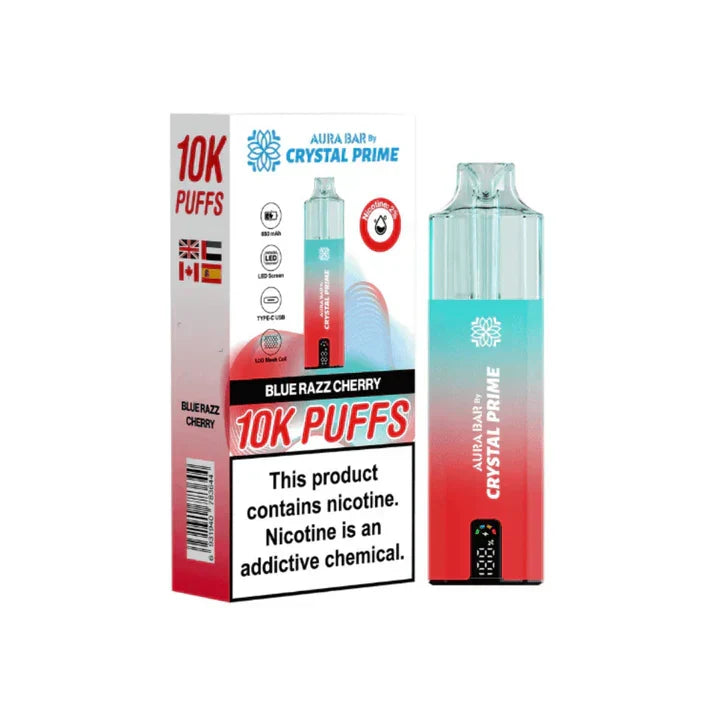 Crystal Prime Aura Bar 10000 Prefilled Pod Kit -Box of 5 | only £39.99 | Cheapest Vape Shop in Uk