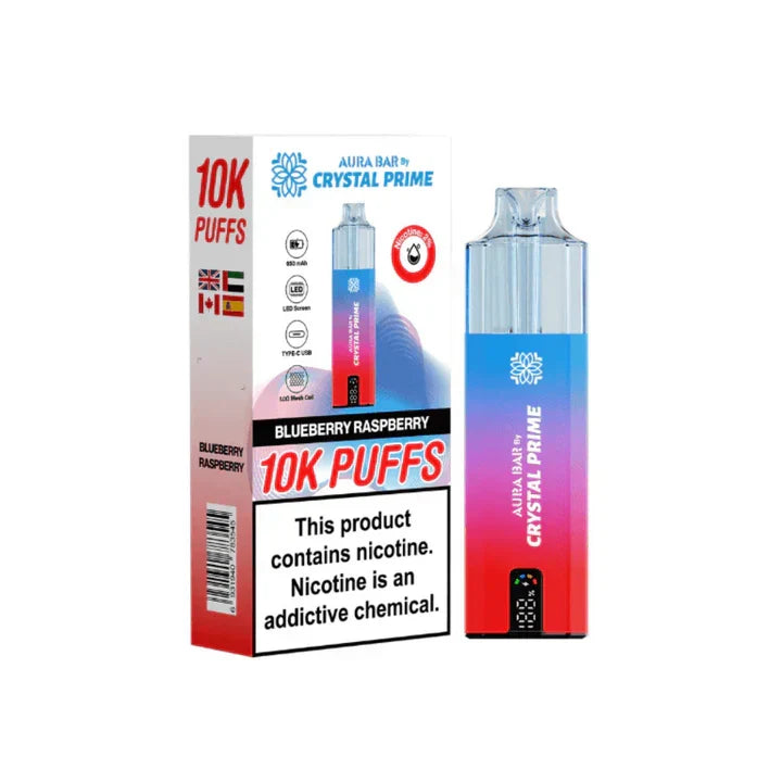 Crystal Prime Aura Bar 10000 Prefilled Pod Kit | Only £8.99 | Any 3 for £22.99 | only £8.99 | Cheapest Vape Shop in Uk