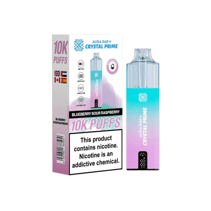 Crystal Prime Aura Bar 10000 Prefilled Pod Kit -Box of 5 | only £39.99 | Cheapest Vape Shop in Uk