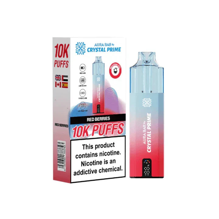 Crystal Prime Aura Bar 10000 Prefilled Pod Kit | Only £8.99 | Any 3 for £22.99 | only £8.99 | Cheapest Vape Shop in Uk