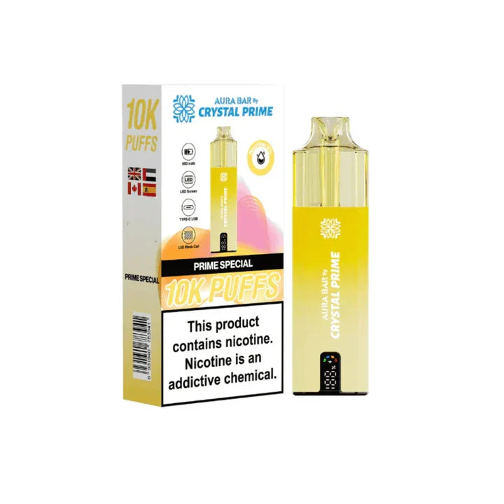 Crystal Prime Aura Bar 10000 Prefilled Pod Kit -Box of 5 | only £39.99 | Cheapest Vape Shop in Uk