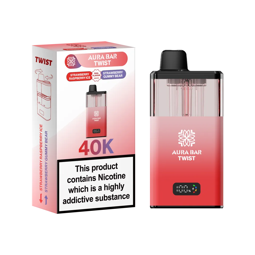 Aura Bar Twist 40K Puffs Prefilled Pod Kit | Up to 40000 Puffs| only £14.99 | Cheapest Vape Shop in Uk