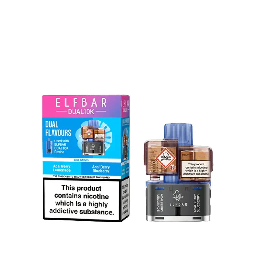 Elf Bar Dual 10K Refill Pods -Box of 5 | only £30.99 | Cheapest Vape Shop in Uk