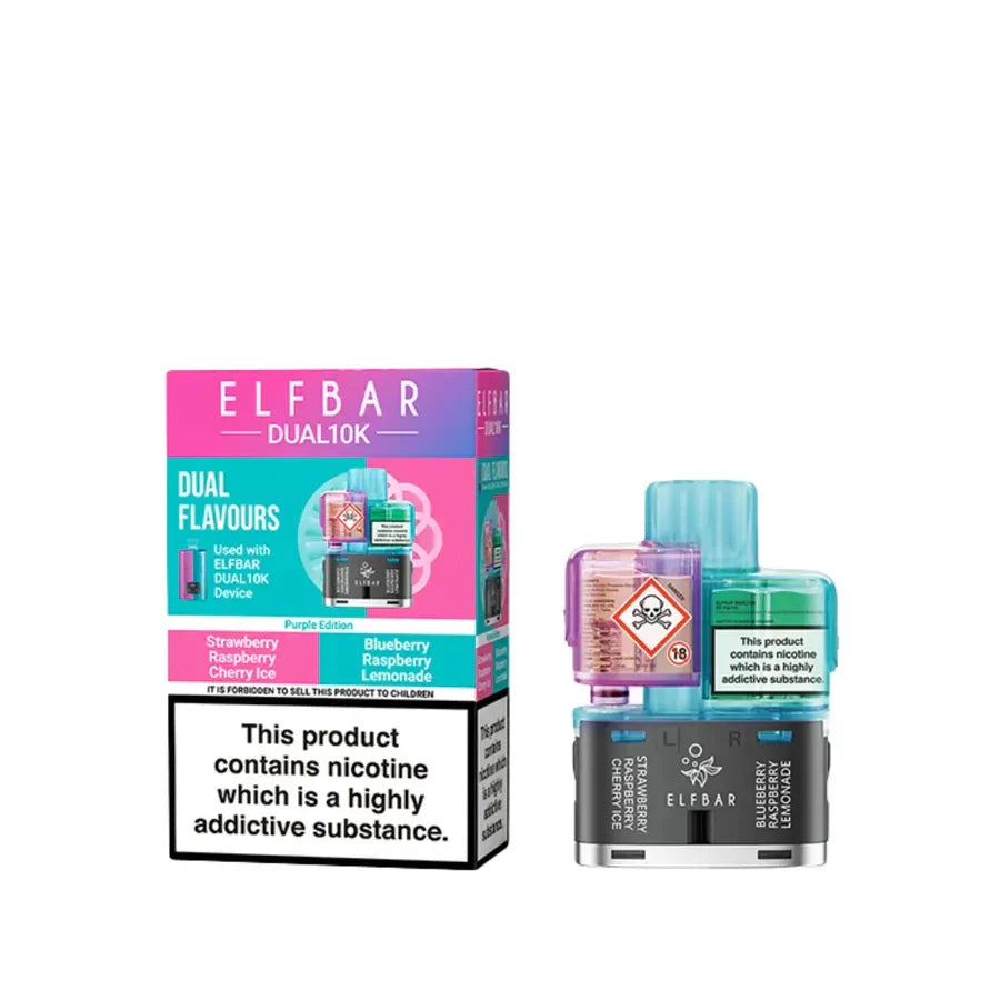 Elf Bar Dual 10K Refill Pods -Box of 5 | only £30.99 | Cheapest Vape Shop in Uk