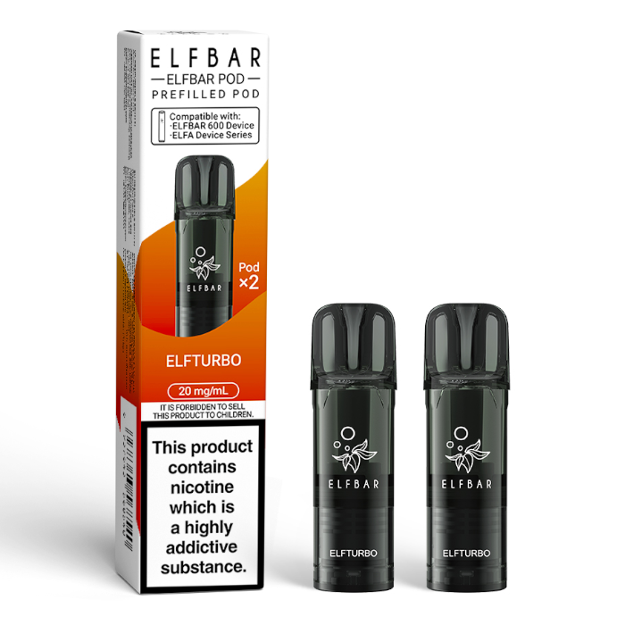 Elf Bar 600 Prefilled Pods (Pack of 2) - Box of 10 | only £32.99 | Cheapest Vape Shop in Uk