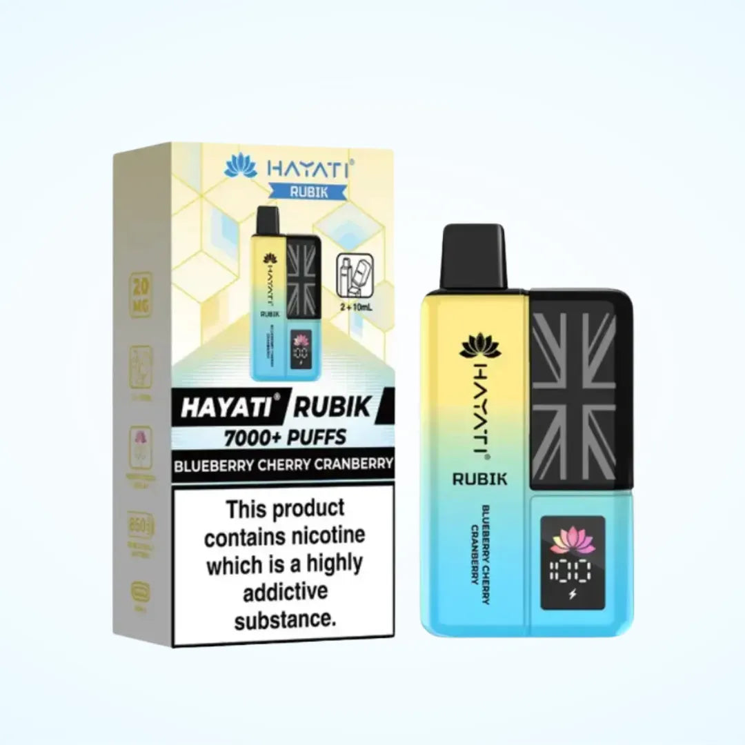 Hayati Rubik 7000 Puffs Prefilled Vape Kit | Up to 7000 Puffs| only £11.99 | Cheapest Vape Shop in Uk