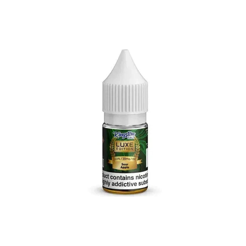 Kingston Salt Luxe Edition E-Liquids Nic Salt-10ml- Box of 10 - Sour Apple -Vape Area UK