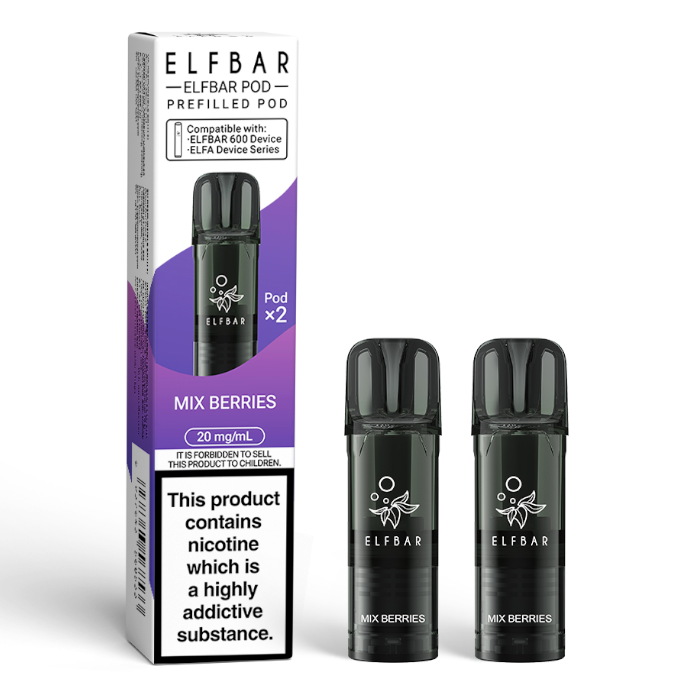 Elf Bar 600 Prefilled Pods (Pack of 2) - Box of 10 | only £32.99 | Cheapest Vape Shop in Uk