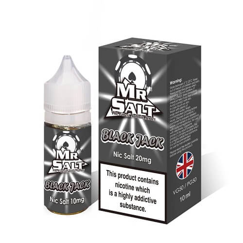 Mr Salt 10ml Nic Salt E-liquid - Pack of 10 - Black Jack -Vape Area UK