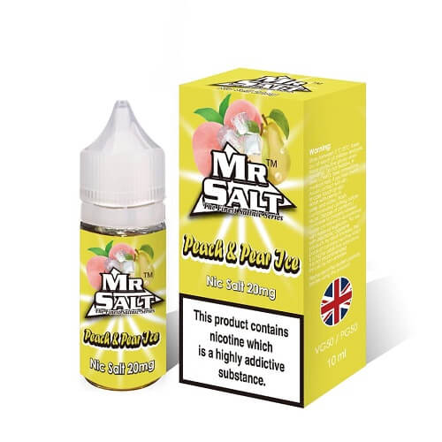 Mr Salt 10ml Nic Salt E-liquid - Pack of 10 - Peach & Pear Ice -Vape Area UK