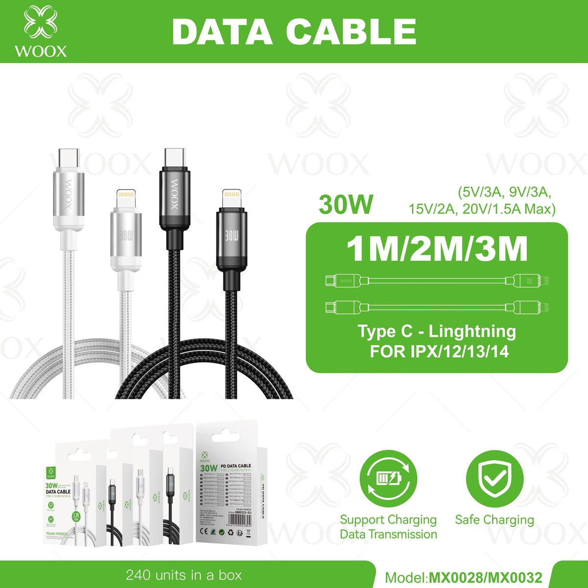 30W USB-C to Lightning Cable UK | Fast Charging iPhone Cable 1M 2M 3M | only £4.99 | Cheapest Vape Shop in Uk