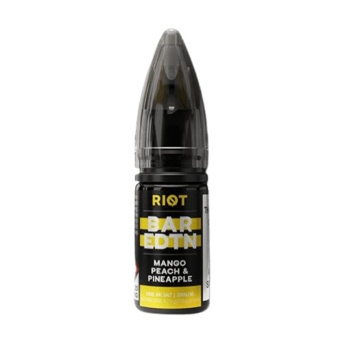 Riot Squad Bar Edition Nic Salt 10ml E-liquids - Box of 10 - Mango Peach Pineapple -Vape Area UK