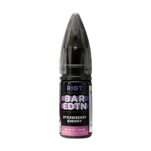 Riot Squad Bar Edition Nic Salt 10ml E-liquids - Box of 10 - Strawberry Energy -Vape Area UK