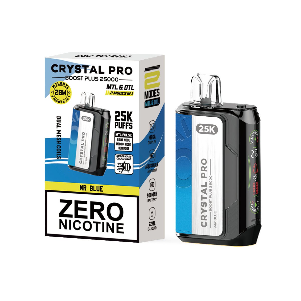 Shop 0MG Crystal Pro Boost Plus 25k Disposable Vape - 0MG Crystal Pro Boost Plus 25k Disposable Vape - Vape Blaze
