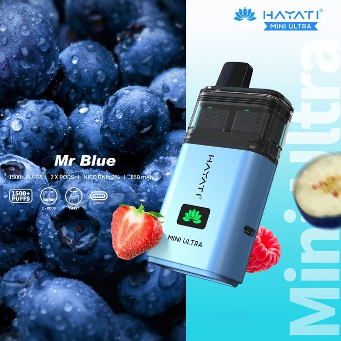 Hayati Mini Ultra 1500 Prefilled Pod Kit | Up to 1500 Puffs| only £5.99 | Cheapest Vape Shop in Uk