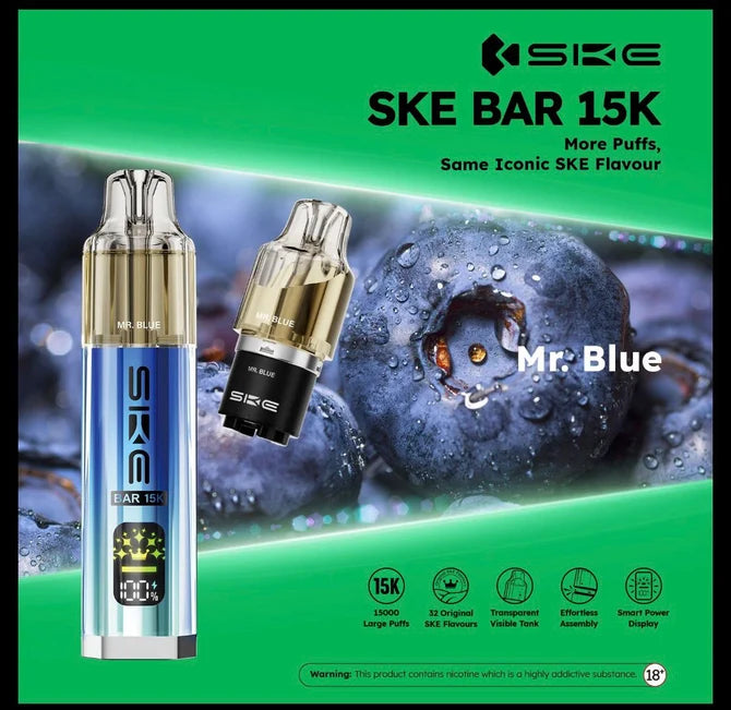 SKE Bar 15K Prefilled Pod Kit | Up to 15000 Puffs| only £9.99 | Cheapest Vape Shop in Uk