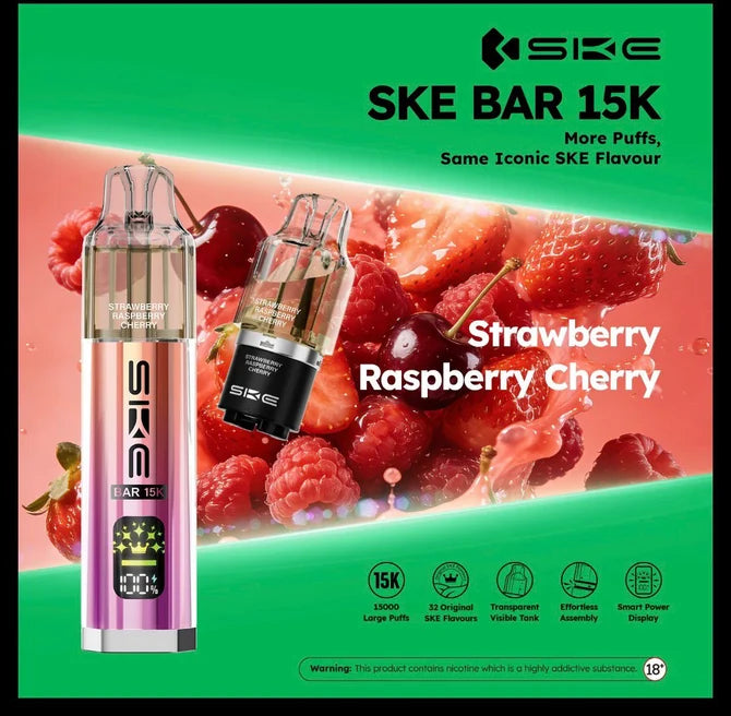 SKE Bar 15K Prefilled Pod Kit | Up to 15000 Puffs| only £9.99 | Cheapest Vape Shop in Uk