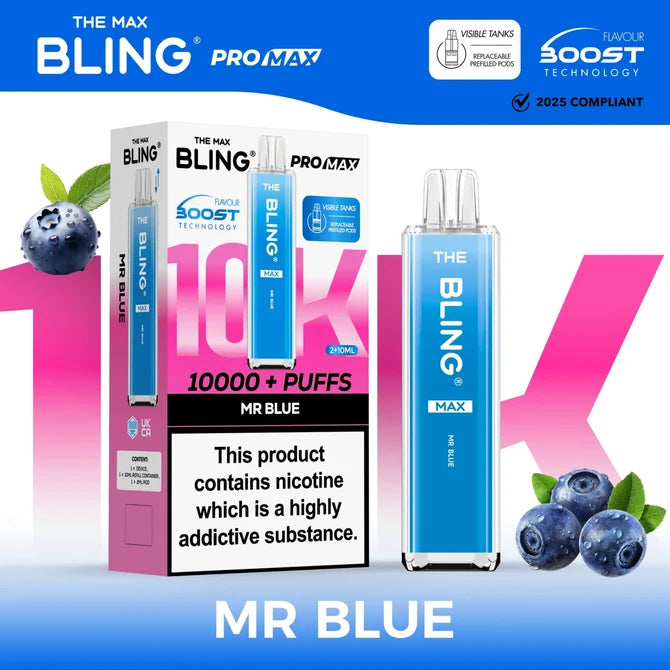 The Crystal Bling Max 10000 Prefilled Pod Kit | £8.99 | Up to 10,000 Puffs |Cheapest Vape Shop in Uk