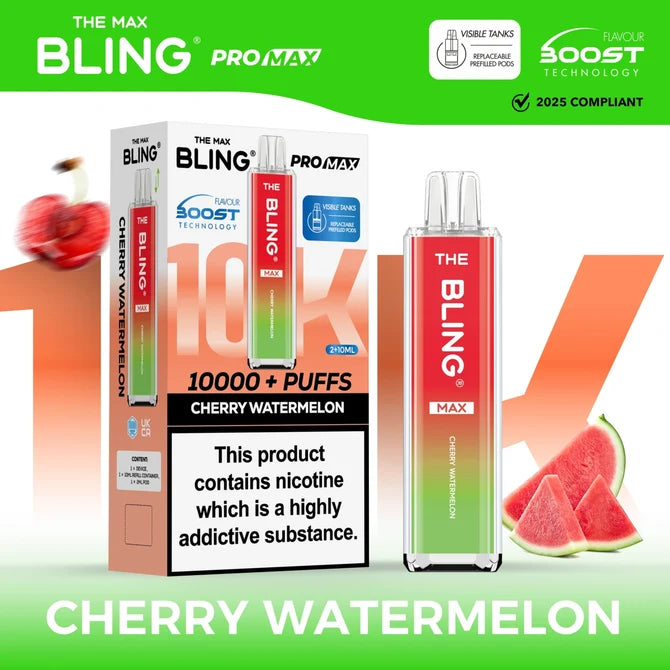 The Crystal Bling Max 10000 Prefilled Pod Kit | £8.99 | Up to 10,000 Puffs |Cheapest Vape Shop in Uk