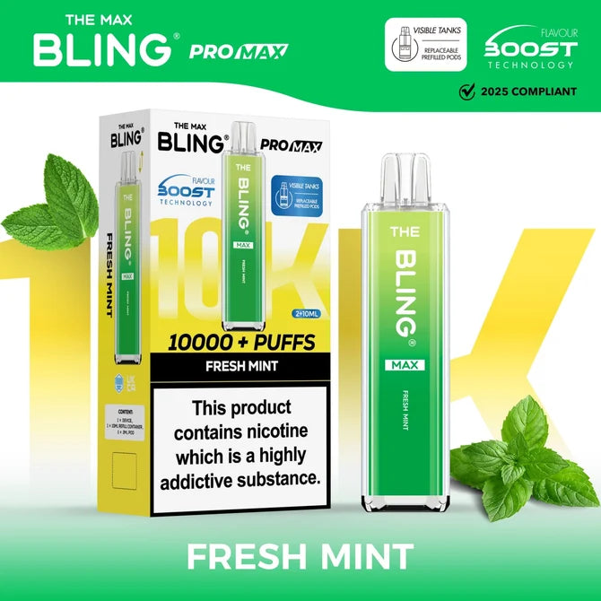 The Crystal Bling Max 10000 Prefilled Pod Kit | £8.99 | Up to 10,000 Puffs |Cheapest Vape Shop in Uk