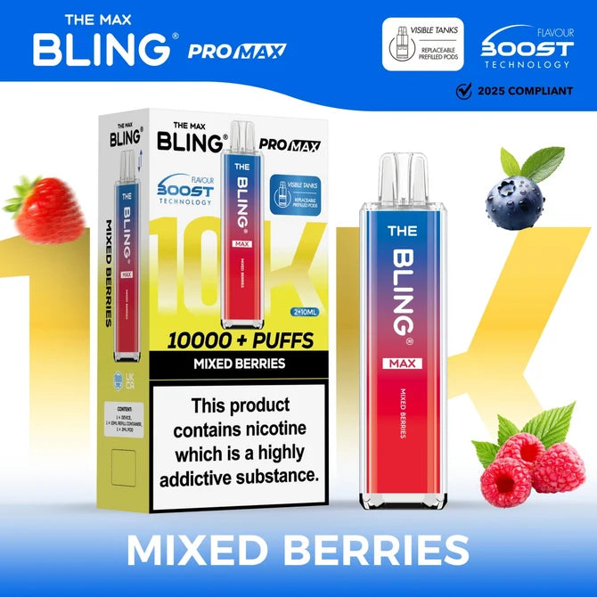 The Crystal Bling Max 10000 Prefilled Pod Kit | £8.99 | Up to 10,000 Puffs |Cheapest Vape Shop in Uk