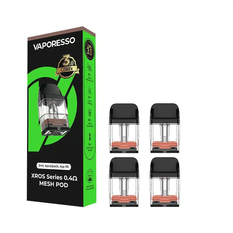 Vaporesso XROS COREX 3.0 Replacement Pods - Pack of 4 | only £9.99 | Cheapest Vape Shop in Uk
