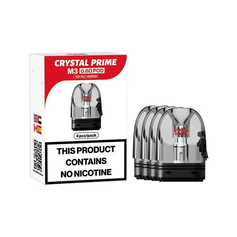 Crystal Prime M3 Replacement Pod - Pack of 4 | only £11.99 | Cheapest Vape Shop in Uk